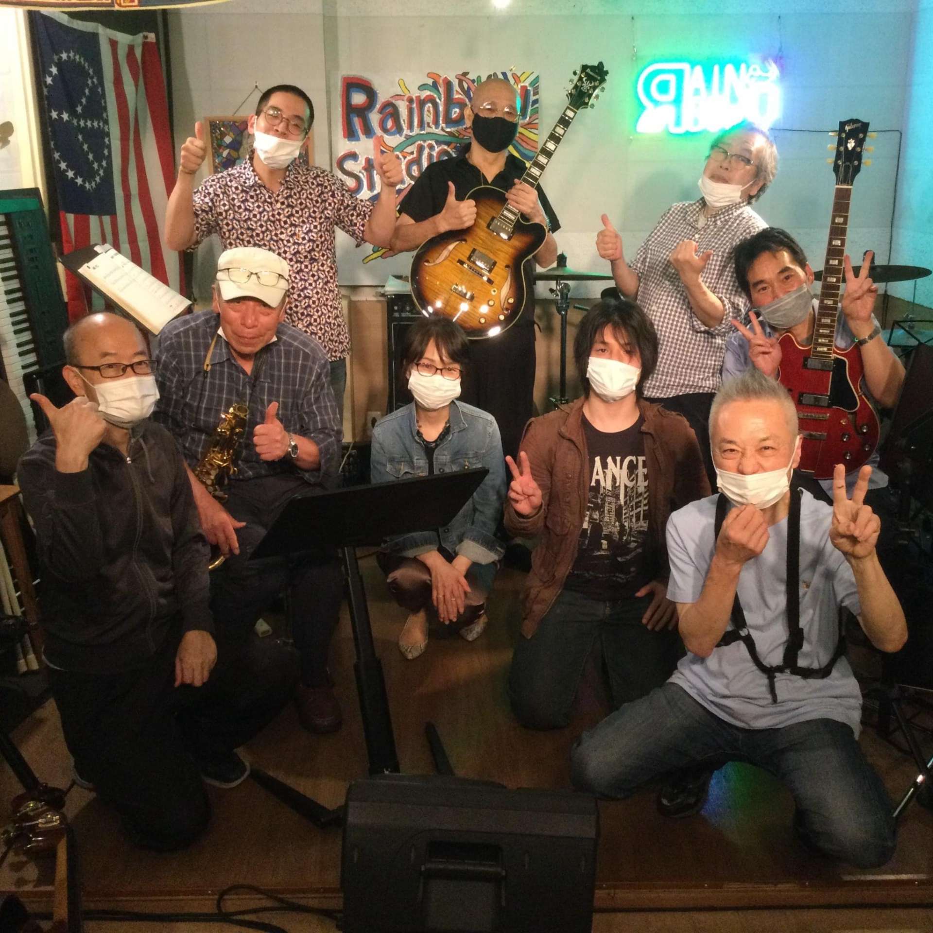 ゆる緩初心者ジャズセッションでした！逆瀬川Rainbow Studio。